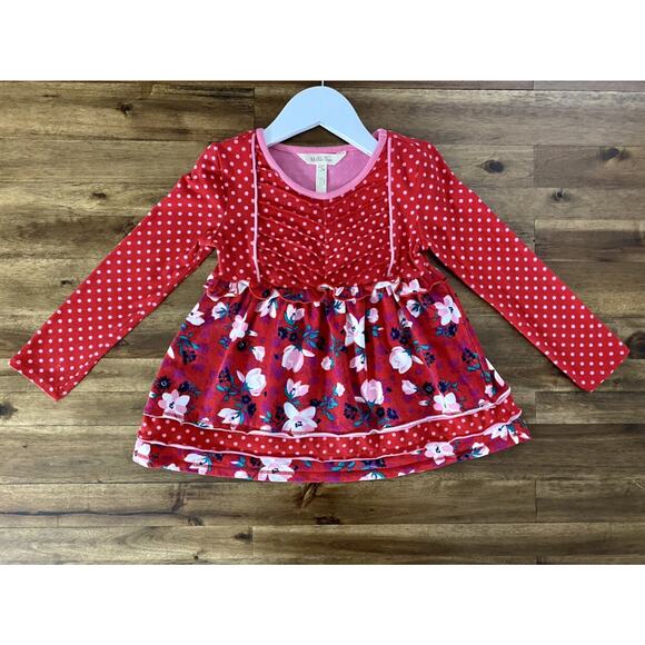 Matilda Jane Moments With You Cheerful Day Red Floral Polka Dot Knit Tunic 4 - Picture 2 of 9